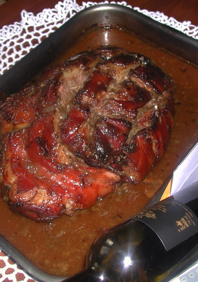 Una foto de Jamón asado al cava