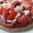 Pizza casera con masa de avena