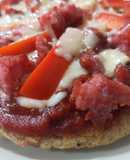 Pizza casera con masa de avena