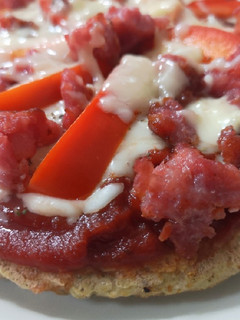 Una foto de Pizza casera con masa de avena