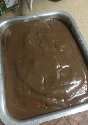 صورة لوصفة كيك بصوص الشوكلاته