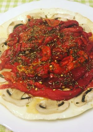 Una foto de Tortipizza de huevo con verduras