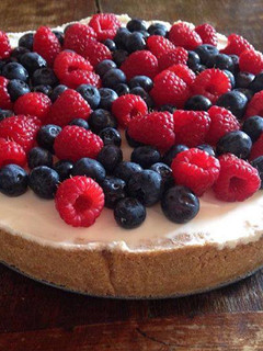 Una foto de Cheesecake con chocolate blanco