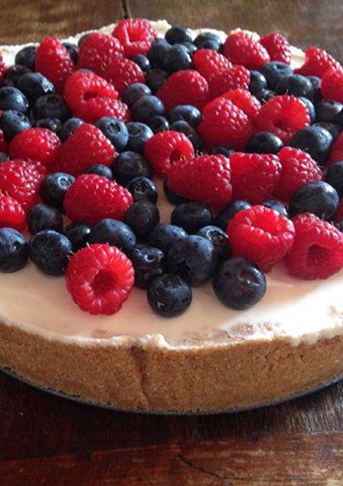 Una foto de Cheesecake con chocolate blanco