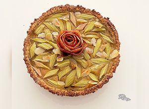 Une photo de Tarte à la rhubarbe