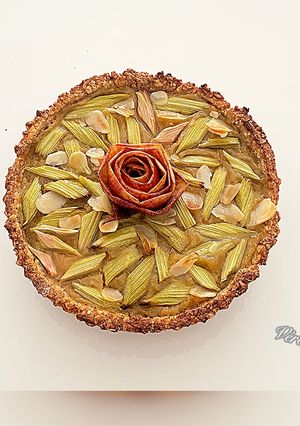 Une photo de Tarte à la rhubarbe