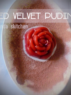 Foto resep Red velvet puding