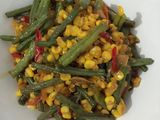 Oseng kacang panjang + jagung manis