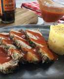 Lomo de cerdo a la sal con salsa inglesa en Vaporcook cocina a dos niveles en Fussioncook FC7smart