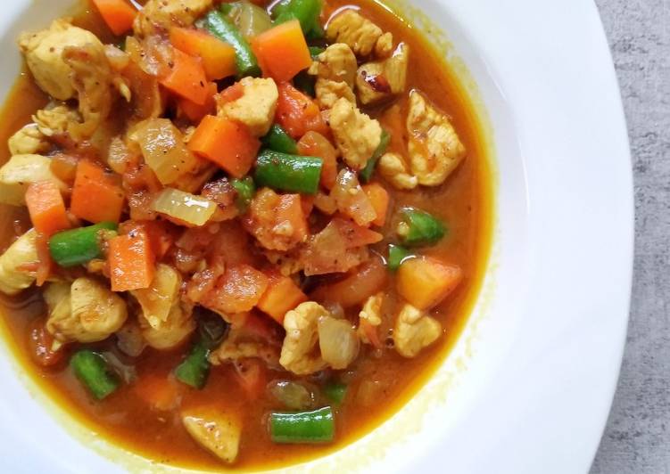 Resep Chicken n Veggie Curry Anti Gagal