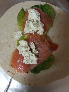 Una foto de Fajitas de salmón