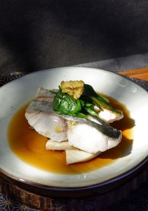 Foto resep Tenggiri Kukus Sake 鰆の酒蒸し