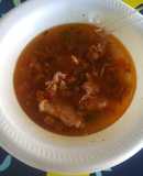 Sopa de Bolo (sopa de chorizo salvadoreña)