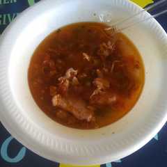 Una foto de Sopa de Bolo (sopa de chorizo salvadoreña)