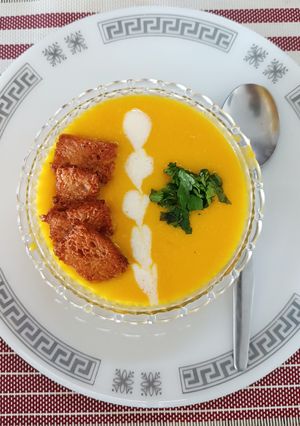 A picture of Golden Glow -- Carrot Ginger Soup.