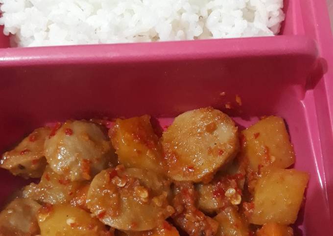 Resep Balado Sayur Dan Bakso Oleh Laras Sati👌 Cookpad