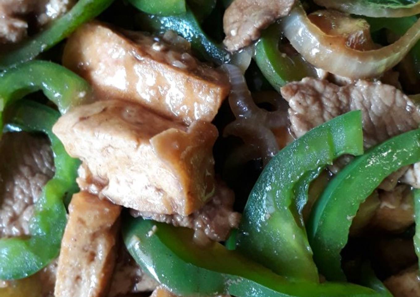 Daging + tahu teriyaki