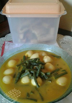Foto resep Gulai kacang panjang telur puyuh