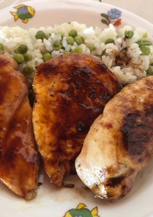 Egyszerű mézes csirke recept fotója