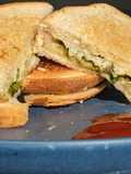 Onion tomato cheese sandwich - breakfast