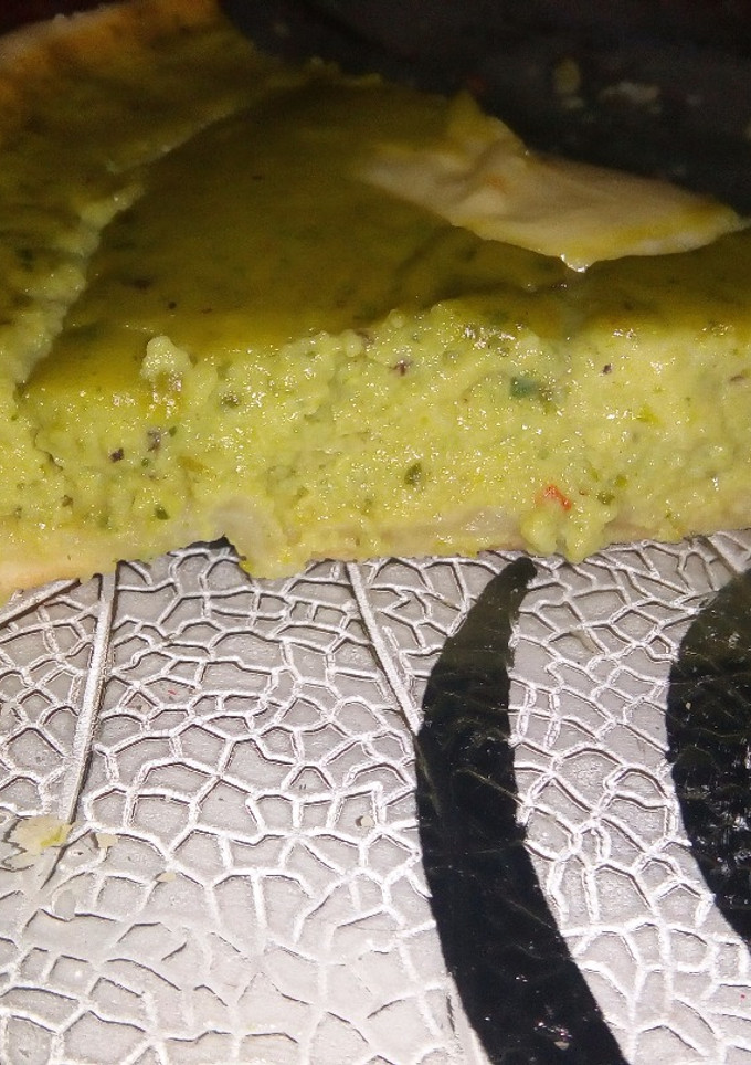 Una foto de Tarta cremosa de zapallitos verdes