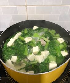 cải bẹ xanh thịt bằm