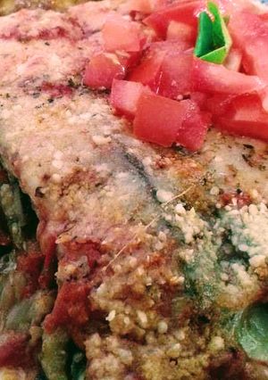 Una foto de Pastel de berenjenas y zapallitos