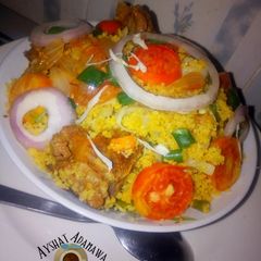 A picture of Cous cous jollof.