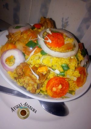 A picture of Cous cous jollof.