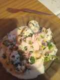 Malfatti con crema de verdeo