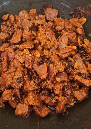 Foto resep Rendang daging sapi dgn bumbu instan