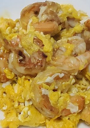 蒜末蝦仁炒蛋 的食譜成品照片