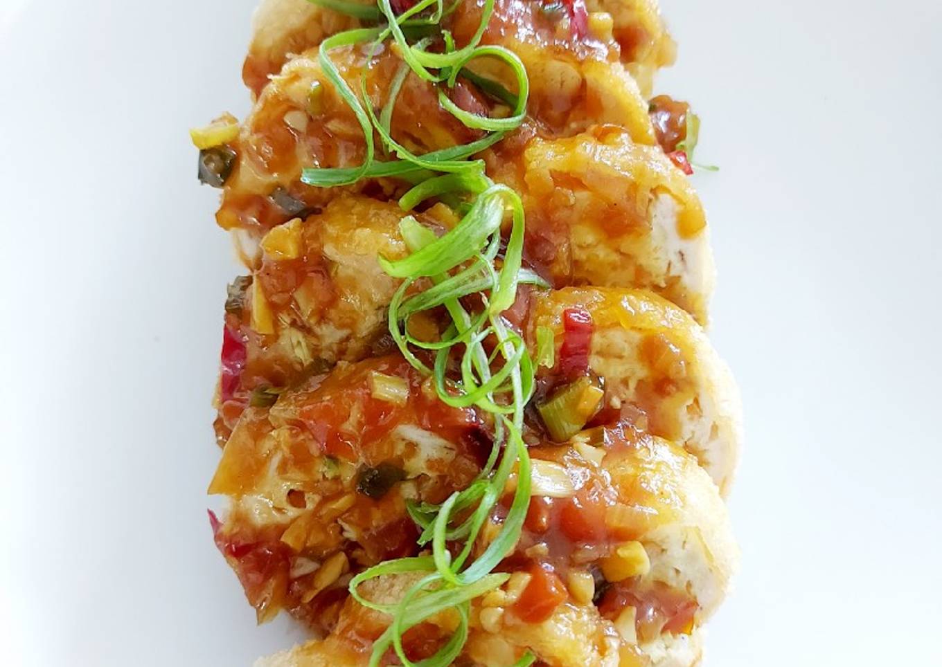 Roll chicken saos asam manis pedas