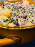 Cheesy spinach cabbage gnocchi soup