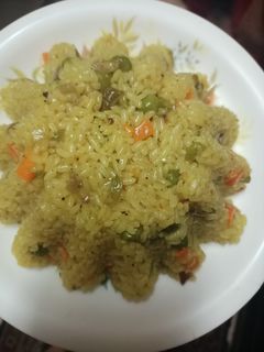 صورة لوصفة ارز بالبسله والجزر