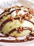 Matchachoco pudding