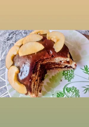 صورة لوصفة بان كيك محشي بالشوكولا🥞🍫👍🏻😍