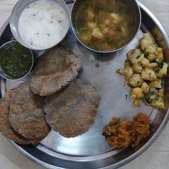 A picture of Satvik food for fasting.