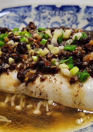 豆豉金針菇蒸虱目魚 的食譜成品照片
