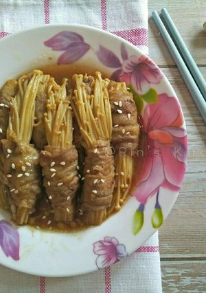 Foto resep Enoki Beef Rolls