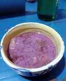 Pudding de remolacha y frutillas