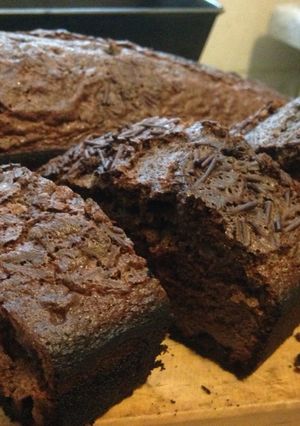 Una foto de Bizcocho de chocolate con chips de chocolate