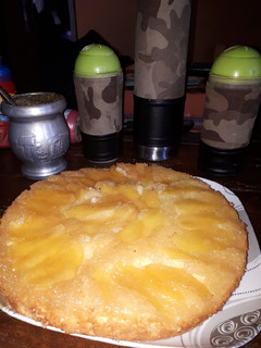 Una foto de Tarta de manzana invertida