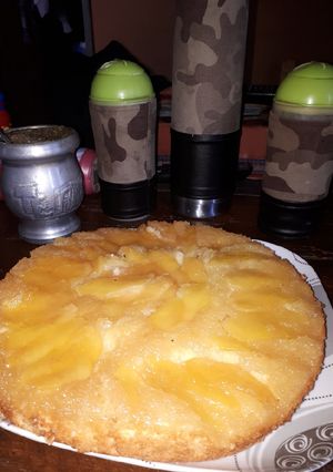 Una foto de Tarta de manzana invertida