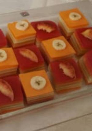 عکسی از دستور ژله رنگین کمان