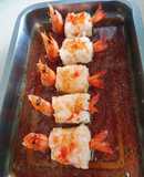 Tôm hấp tàu hũ trắng sauce nước tương