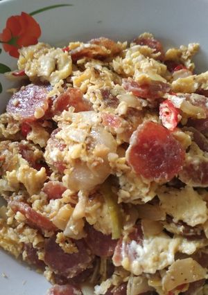 Foto resep Lapchiong telur