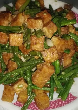 Foto resep Tumis kacang panjang dan tempe
