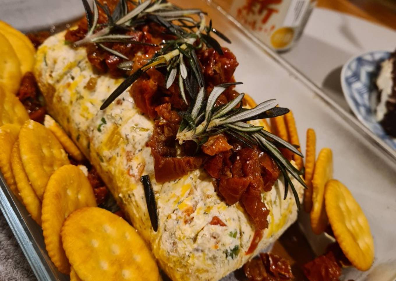 Christmas cheese log