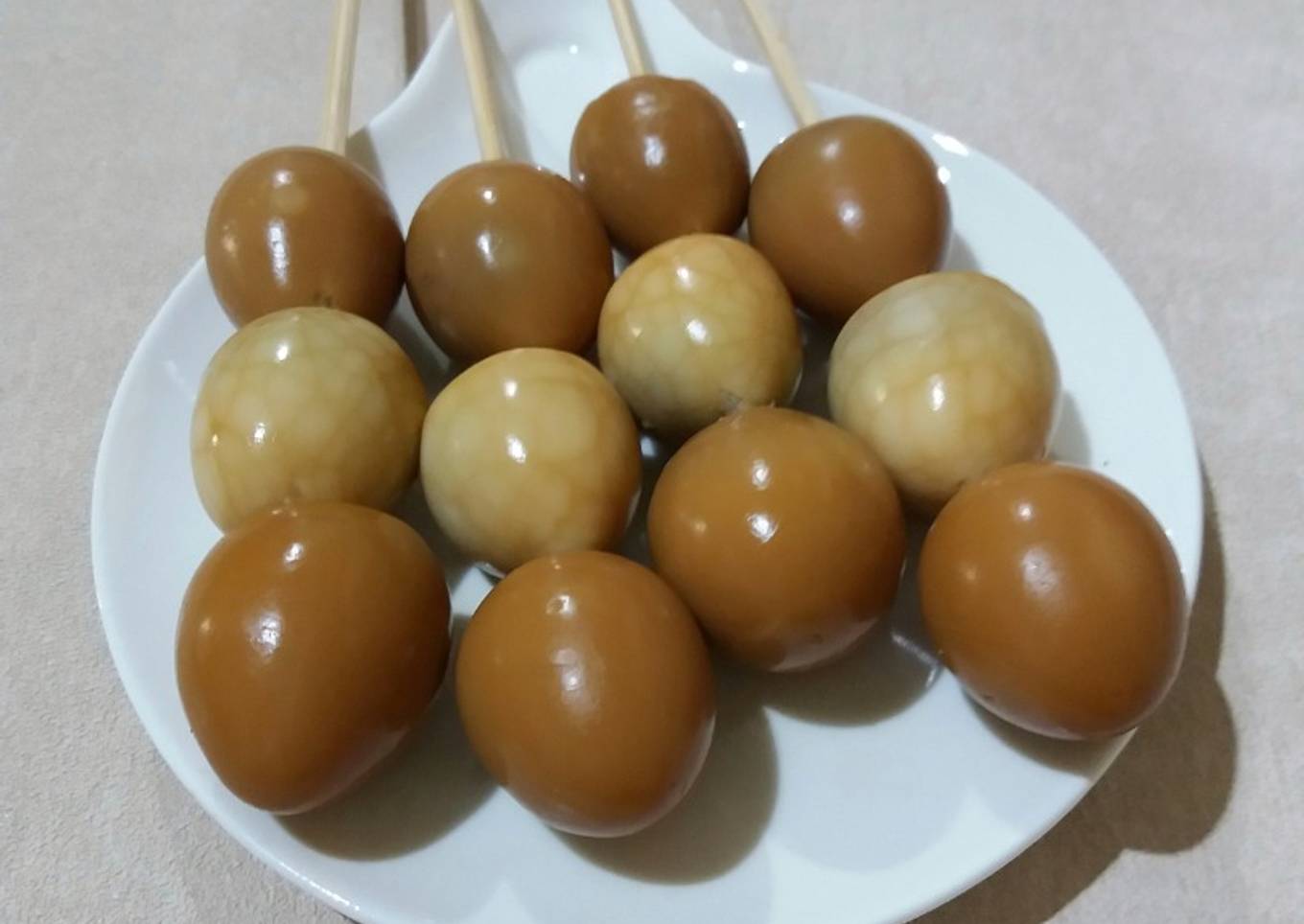 749. Sate telur puyuh ala angkringan PGOT (+ marble style)